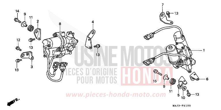 ABS-MODULATOR (ST1100AS) von Pan-European ABS PEARL ATLANTIS BLUE (B142D) von 1995